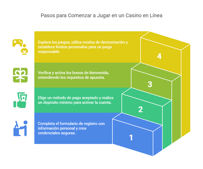 Pasos para Comenzar a Jugar en un Casino en Línea